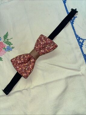 Custom Handmade Floral Rust Bow Tie from Knotzland in Pgh, PA